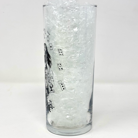 Fishs Eddy Alice In Wonderland 5.75" Libbey Zombie Glass ‘Pack of Cards' Theme - Picture 4 of 8